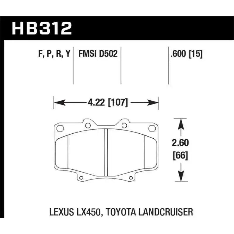 Hawk Performance HB312Y.591