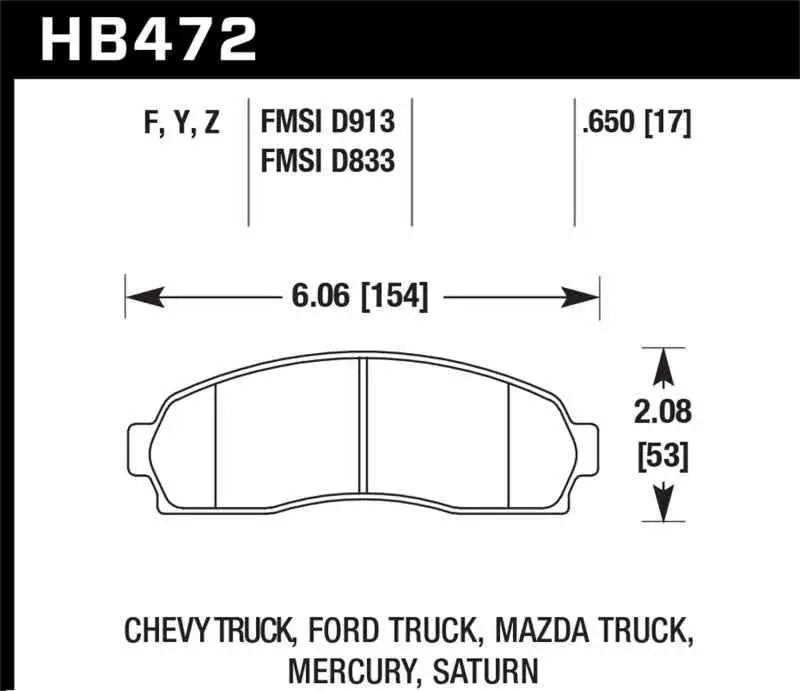 Hawk Performance HB472Y.650