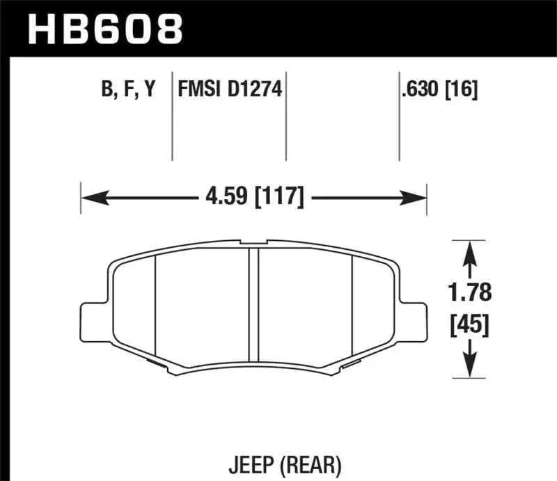 Hawk Performance HB608Y.630