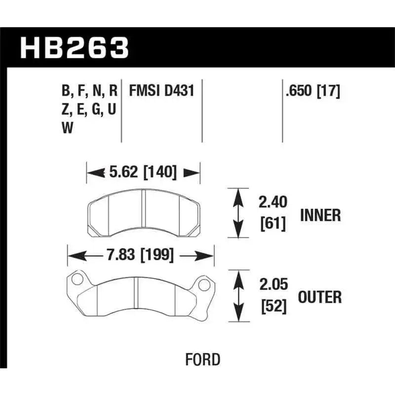 Hawk Performance HB263Z.650