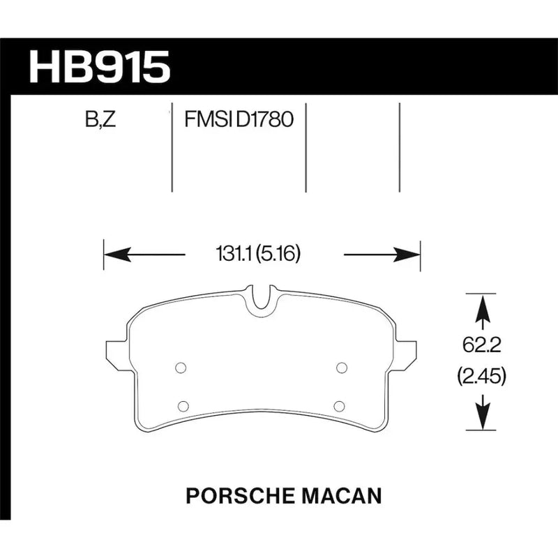 Hawk Smooth And Predictable Control Brake Pad HB915B.664A - Street Pads