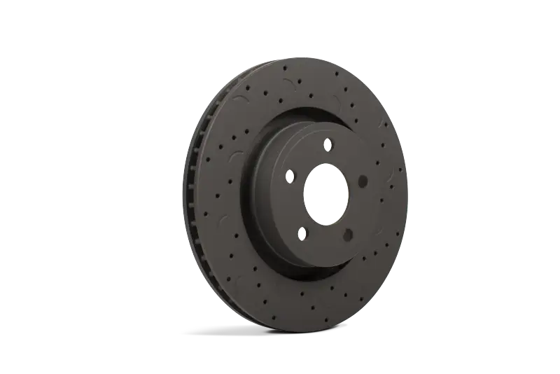 Hawk Talon black perforated brake rotor set for Mitsubishi Lancer