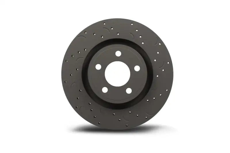 Perforated gray slotted rear brake rotor from Hawk Talon Audi S3 rotor set