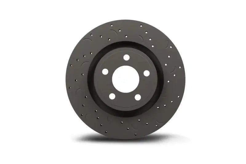 Perforated gray rotor set for Hawk Talon 2015 Audi S3 slotted rear brake rotor