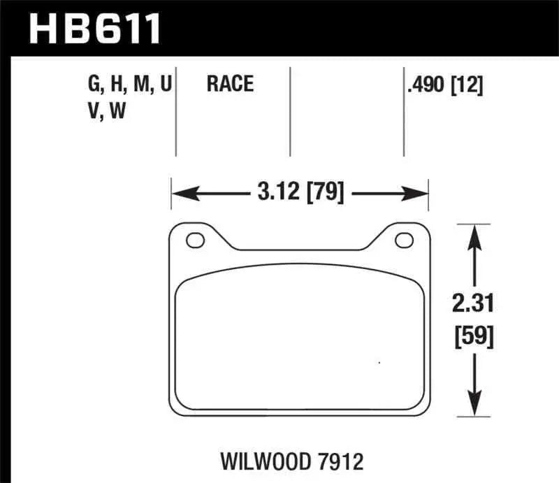 Hawk Performance HB611G.490