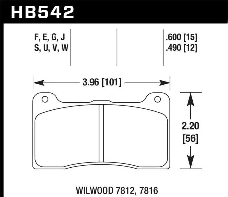 Hawk Performance HB542G.490