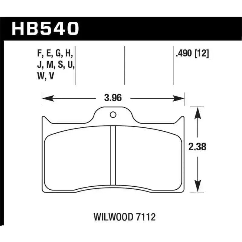 Hawk Performance HB540E.490