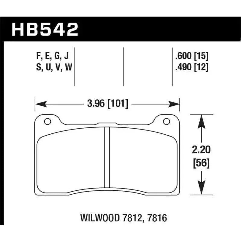 Hawk Performance HB542U.600