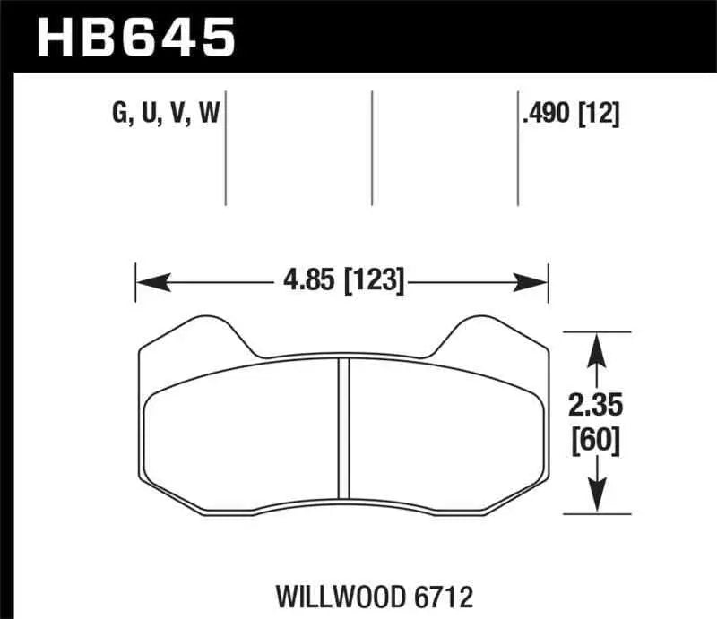 Hawk Performance HB645U.490