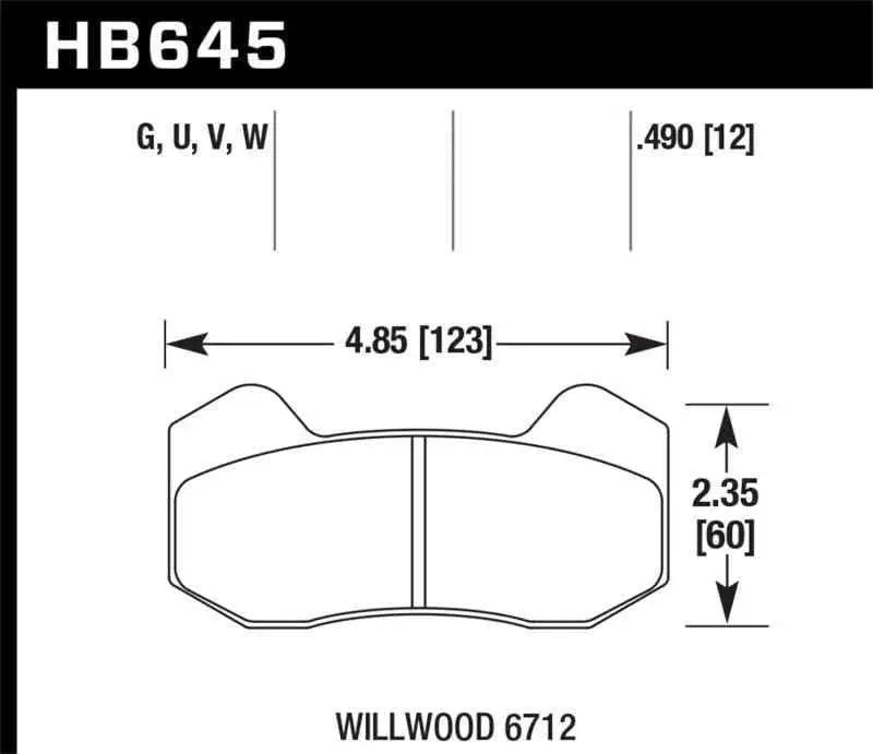 Hawk Performance HB645U.490
