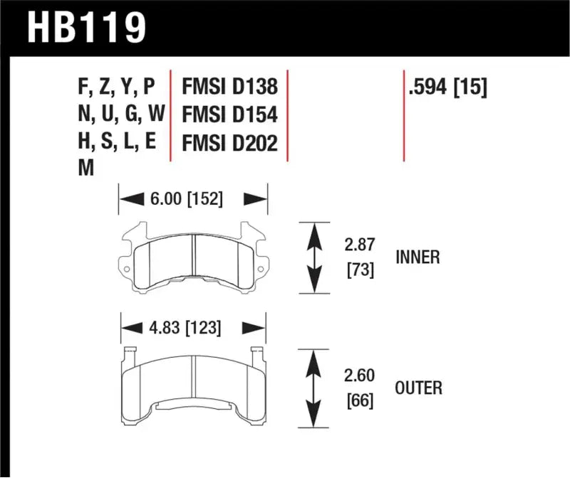 HB119F.594 Brake Pad