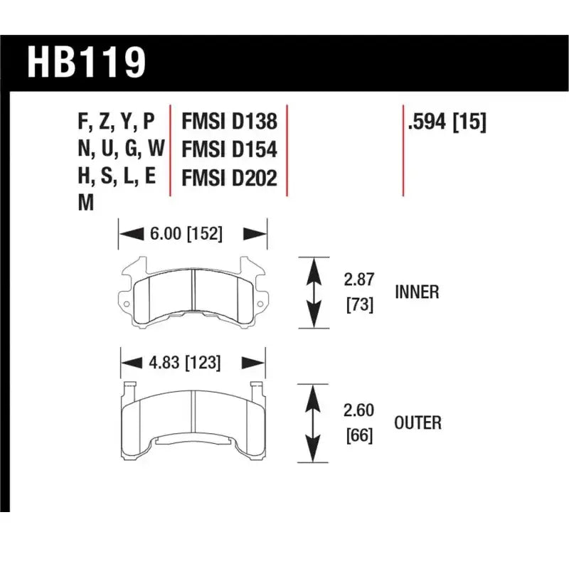 HB119F.594 Brake Pad