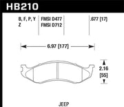 Hawk Performance HB210Y.677 Hawk LTS Street Brake Pads