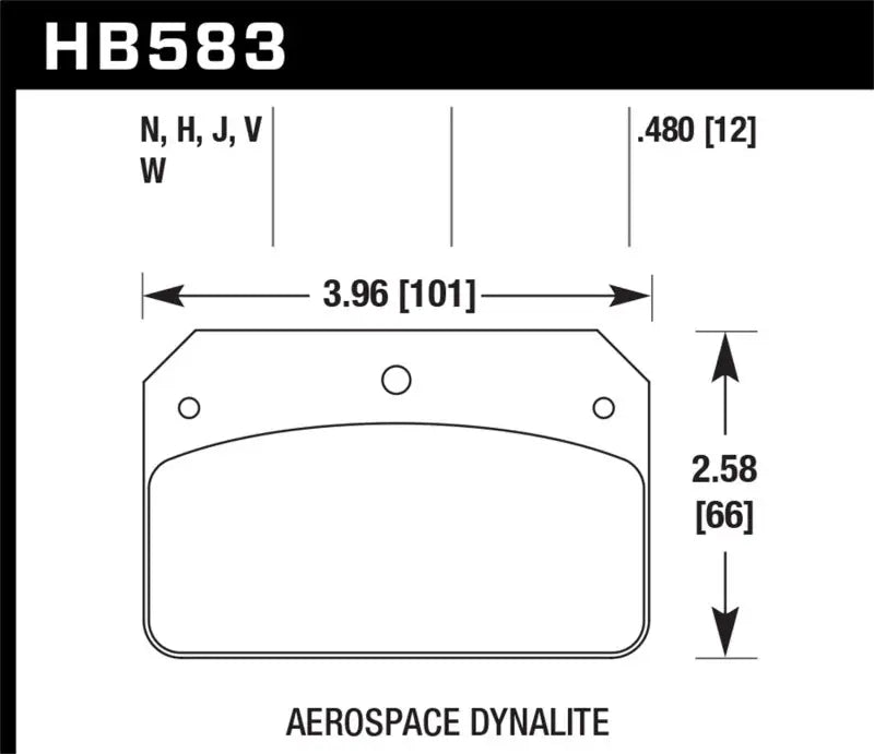 HB583J.480 Hawk Brake Pads Dr-97