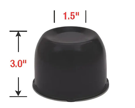 HC202STBC Gorilla Hub Cover 3’ Tall Blk/Chr - Wheel Center Cap
