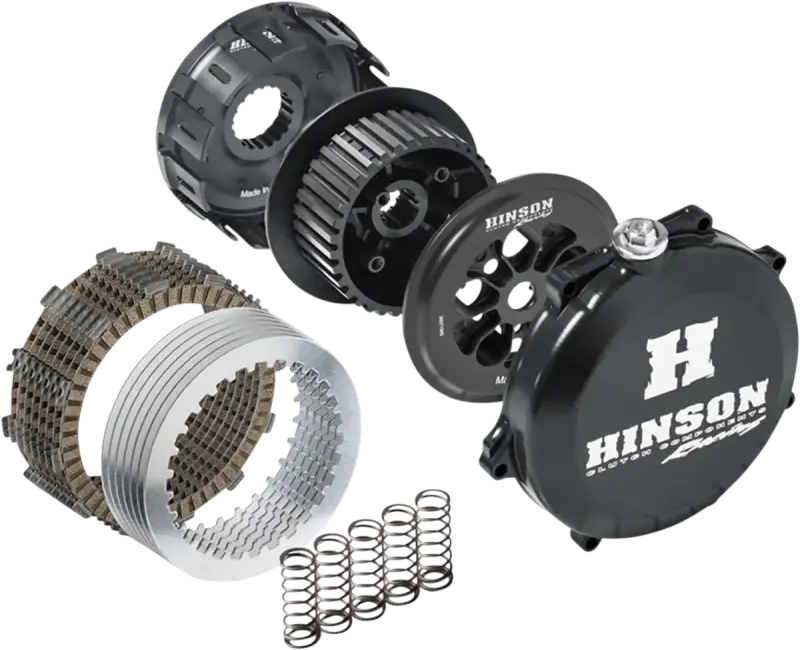 Exploded view of Hinson Complete Clutch Kit for motorcycle engine repair