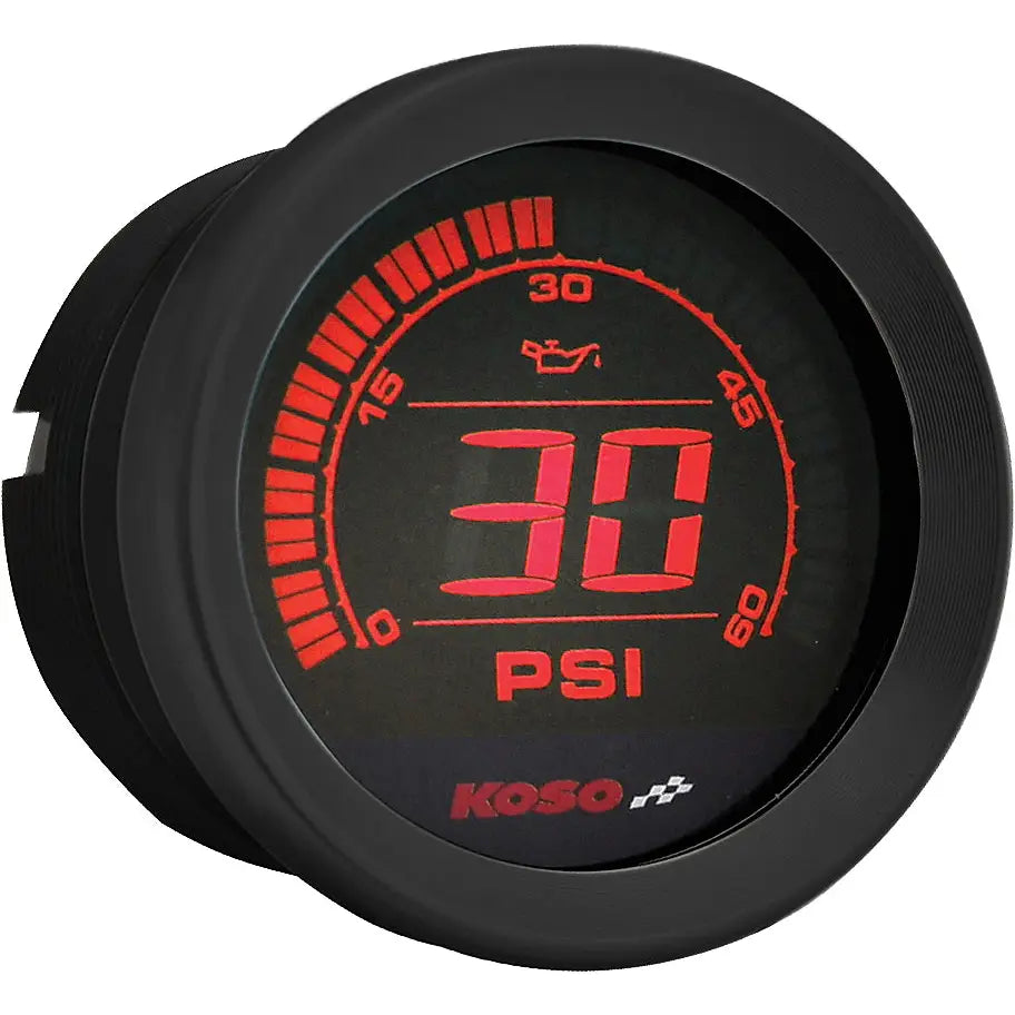 Hd 02 Series Gauge Kit Black Bezel Oil Temp
