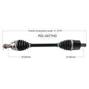 OPEN TRAIL Hd 2.0 Axle Front for Powersports