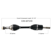 OPEN TRAIL Hd 2.0 Axle Front Right for Powersports