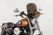 Copper cruiser motorcycle with hd-3 tombstone windshield and dark tinted W/S
