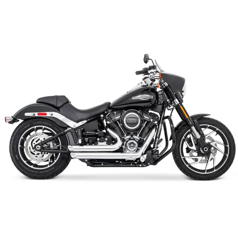 Black Harley-Davidson with chrome exhaust and black wheels for hd00248 amendment RV parts & accessories
