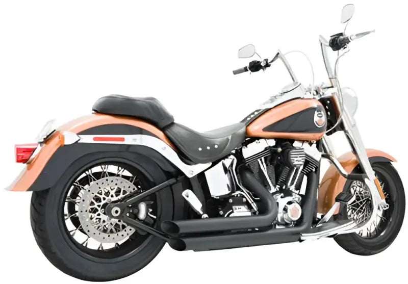 Orange and black cruiser motorcycle with black exhaust pipes for hd00252 amendment RV parts & accessories