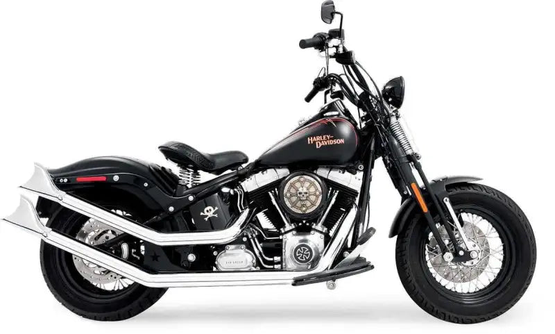 HD00264 Upsweep W/Fishtails Chrome `86 17 Softail