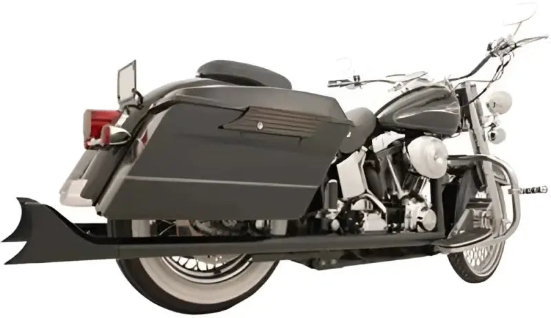 HD00322 Sharktail Dual System Black 2.5"Odx32" `07 17 Softail