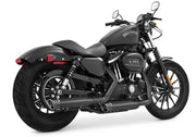 HD00391 Racing Slip Ons 3.25" Black W/Blk Tip `14 20 Sportster