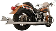 Custom orange and black cruiser motorcycle with hd00450 sharktail duals chrome exhausts