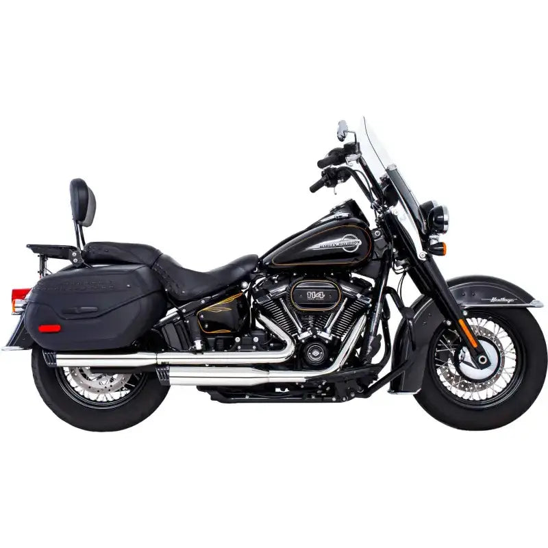 FREEDOM HD00725 Racing Slp On Chrm/Blk 3.5" Fltc/N