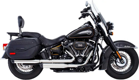 FREEDOM HD00725 Racing Slp On Chrm/Blk 3.5" Fltc/N