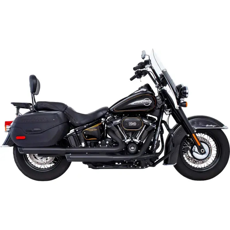 FREEDOM HD00726 Racing Slp On Blk/Blk Tip 3.5" Fltc/N