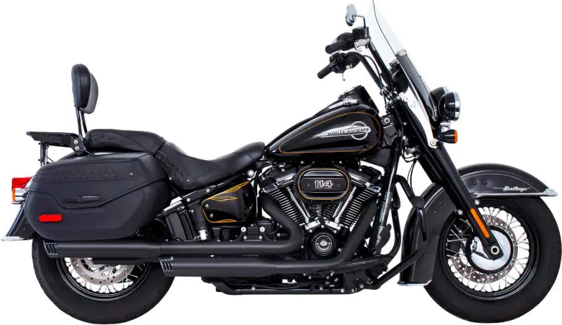 FREEDOM HD00726 Racing Slp On Blk/Blk Tip 3.5" Fltc/N