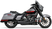 Gray and black Harley-Davidson FLH FLT touring bike with shorty exhaust and pinstripes