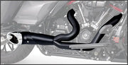 Black aftermarket turn-out exhaust for FLH FLT with chrome tip RV parts & accessories