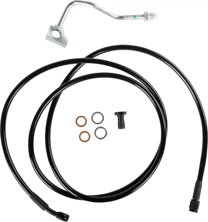 HD0127-1FPBK+4 Goodridge Premium Abs Brakeline Kit Blk +4 All Flh/Flt Exc Flrtx/S 14- - RV and Auto Parts