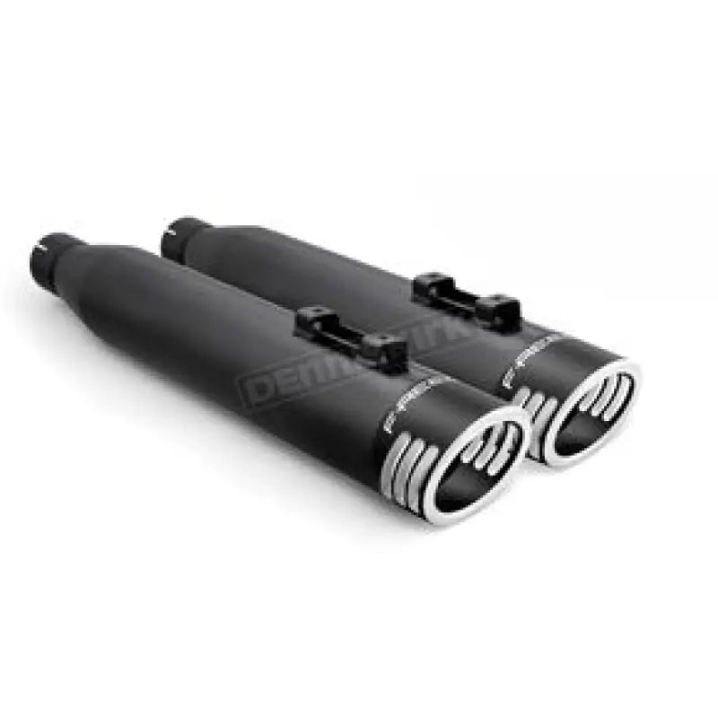 HD01376 Freedom Racing Slip-On 4 Inch Black W/Black Tip Flt - Exhaust