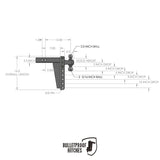 HD2510 Bulletproof 2.5’ Heavy Duty 10’ Drop/Rise - Trailer Hitch Ball Mount