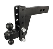 HD256 Bulletproof 2.5' Heavy Duty 6' Drop/Rise hitch with dual balls, robust steel construction, ideal for RV, automotive, powersports, off-road, marine, exterior, truck accessories, interior, truck bed, and RV parts. Towing & Hitches, Winches & Hitches, Towing | Trailer | Axles | Brakes | Boat, AVADA - Best Sellers