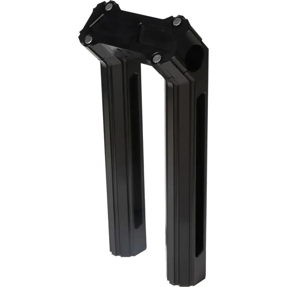 HOFMANN DESIGNS HDB-1006B H/D Billet Risers 10" Black Kickback