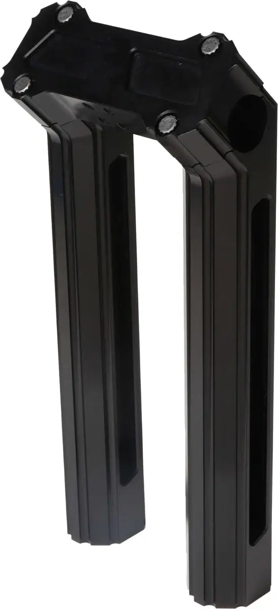 HOFMANN DESIGNS HDB-1006B H/D Billet Risers 10" Black Kickback