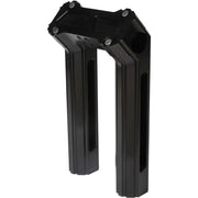 HOFMANN DESIGNS HDB-1013B H/D Billet Risers 8" Black Kickback