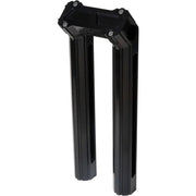 HOFMANN DESIGNS HDB-1014B H/D Billet Risers 12" Black Kickback