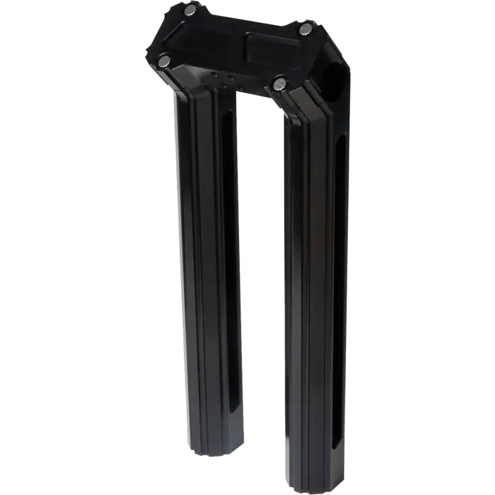 HOFMANN DESIGNS HDB-1014B H/D Billet Risers 12" Black Kickback