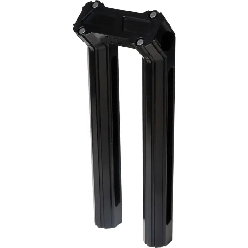 HOFMANN DESIGNS HDB-1014B H/D Billet Risers 12" Black Kickback
