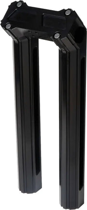 HOFMANN DESIGNS HDB-1014B H/D Billet Risers 12" Black Kickback