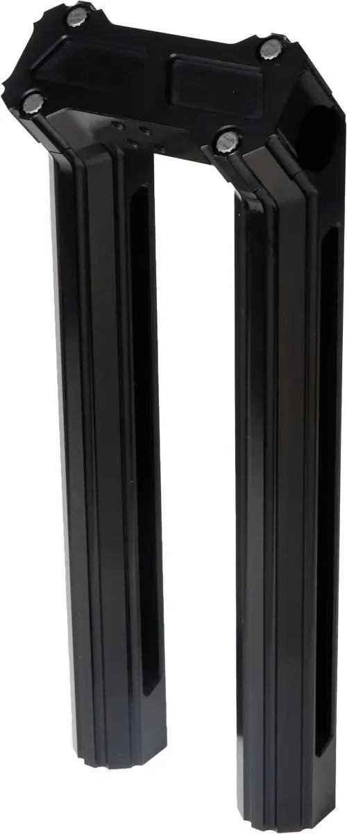 HOFMANN DESIGNS HDB-1014B H/D Billet Risers 12" Black Kickback