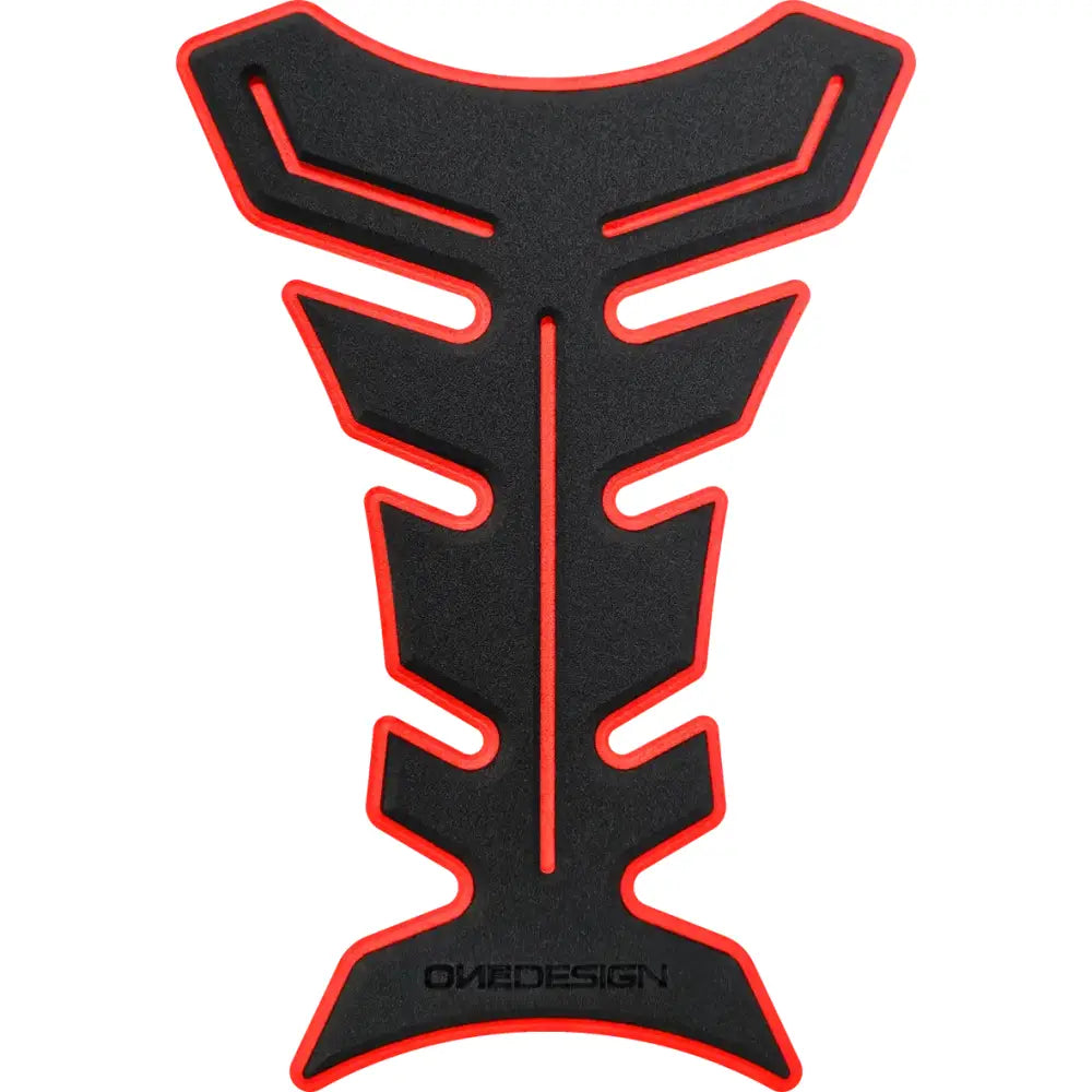ONE EMBLEMS HDF9R Tank Pad in Black/Red - Stylish Protection for Your Motorcycle - ONE EMBLEMS