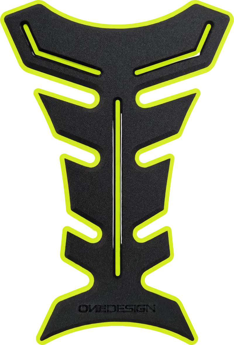 ONE EMBLEMS HDF9Y Tankpad in Black/Yellow - Stylish Protection for Your Bike - ONE EMBLEMS